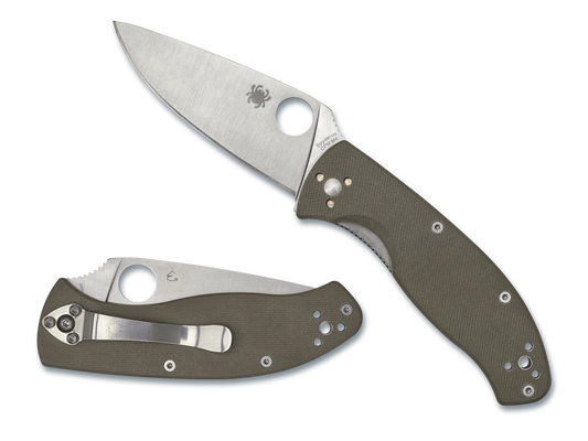 Spyderco Knives Tenacious C122GBNM4P Liner Lock CPM-M4 Brown G-10 Pocket Knife