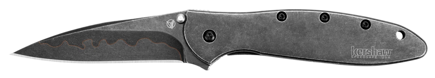 Kershaw Knives Leek Blackwash D2 14C28N Composite Blade 1660CBBW
