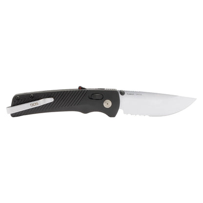 SOG Knives Flash AT-XR Lock 11-18-15-41 CRYO D2 Steel Black GRN Pocket Knife