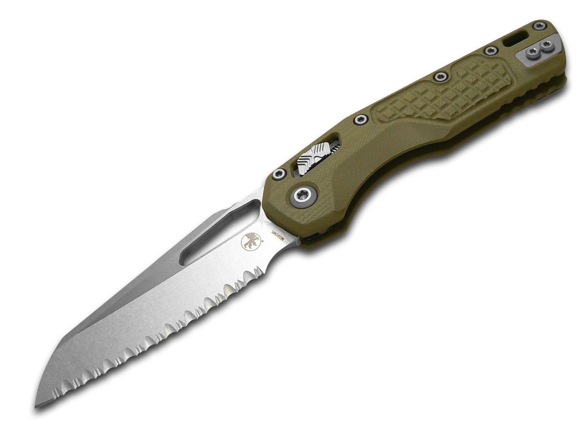 Microtech MSI Lawman 210-12FRGTODLM OD Green Frag G10 Serrated M390MK Knife