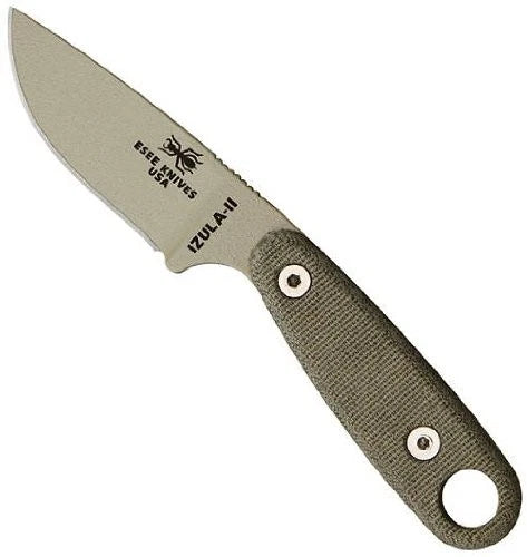 ESEE Izula-II Fixed Blade Knife, Survival Kit, Ambidextrous Sheath, Belt Clip...