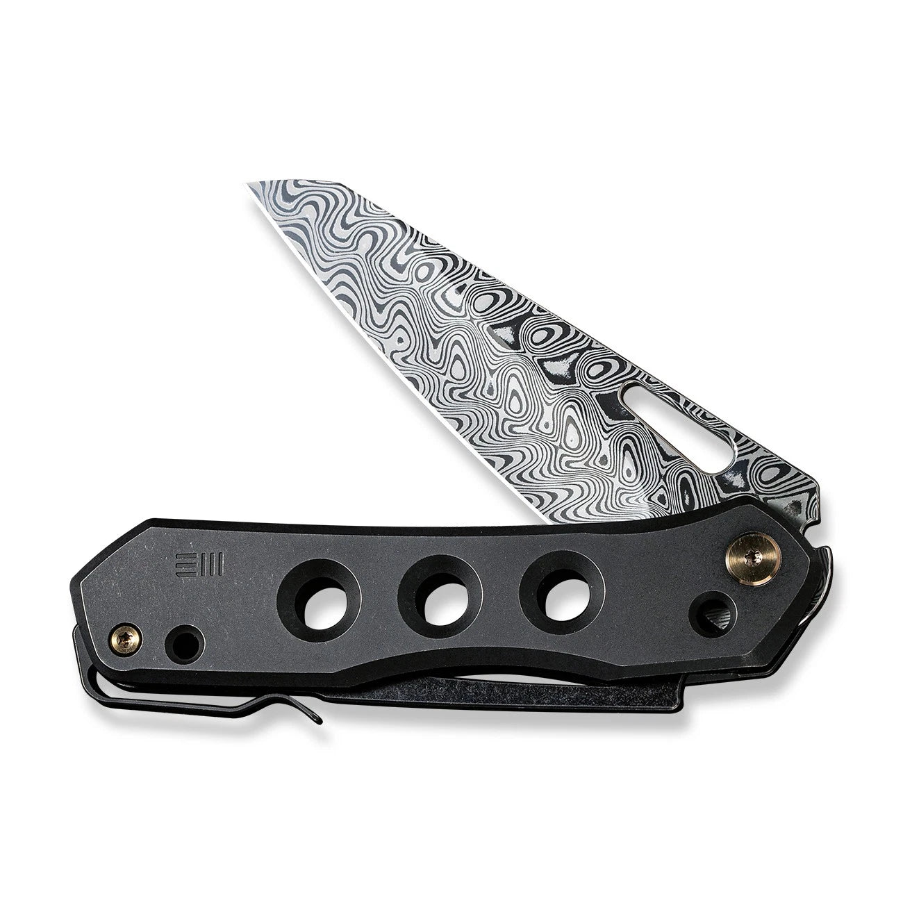 WE Knife Vision R 21031-DS1 Superlock Damasteel Black Titanium Pocket Knives