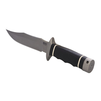 SOG Knives Tech Bowie S11B-BX Black Kraton Stonewashed AUS-8 Stainless Knife