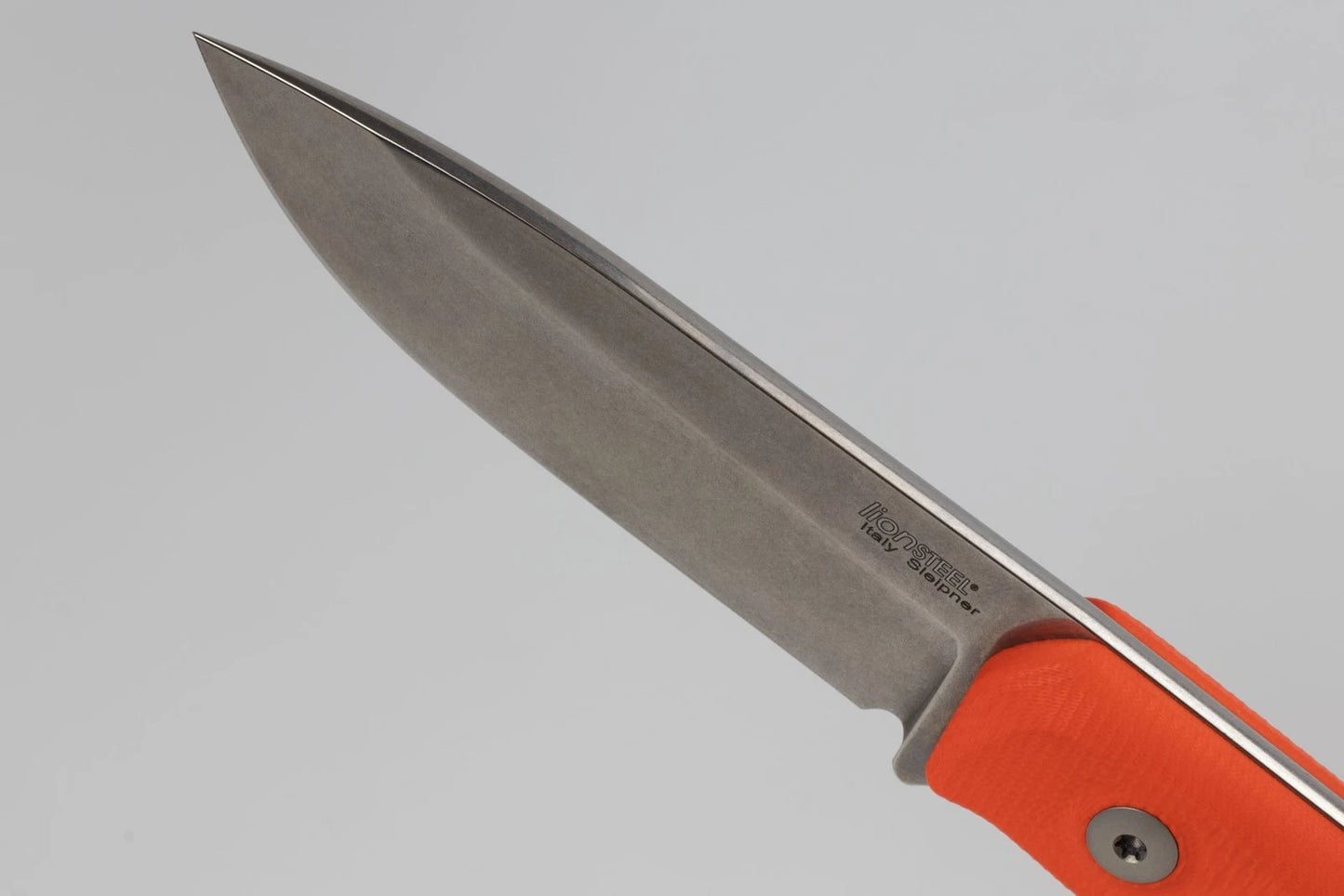 LionSteel B41 GOR Bushcraft Knife - Sleipner Steel, Orange G10 Handle