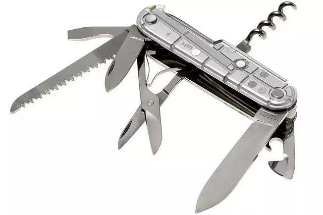 Victorinox Swiss Army 91mm Knife  SILVER TECH HUNTSMAN   1.3713.T7