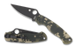 Spyderco Knives Para Military 2 Camo G-10 DLC S45VN Stainless C81GPCMOBK2