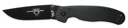 Ontario Knives RAT 2 Liner Lock 8861 Black AUS-8 Black Nylon 6