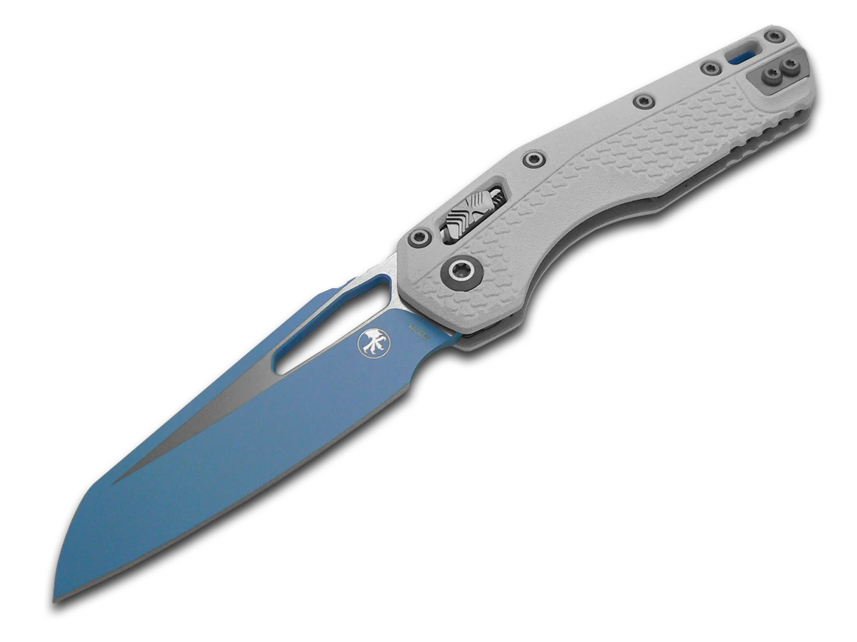 Microtech Knives MSI S/E Crossbar Lock 210T-1PMCWH-Y7 White Blue M390MK Knife