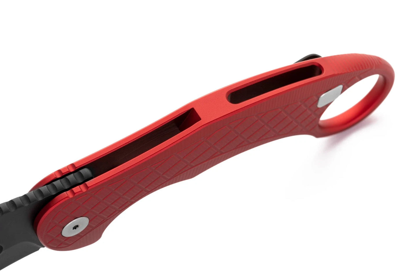 LionSteel LE1 Karambit Folding Knife: Limited Edition, Black MagnaCut Blade, Red Anodized Aluminum Handle.