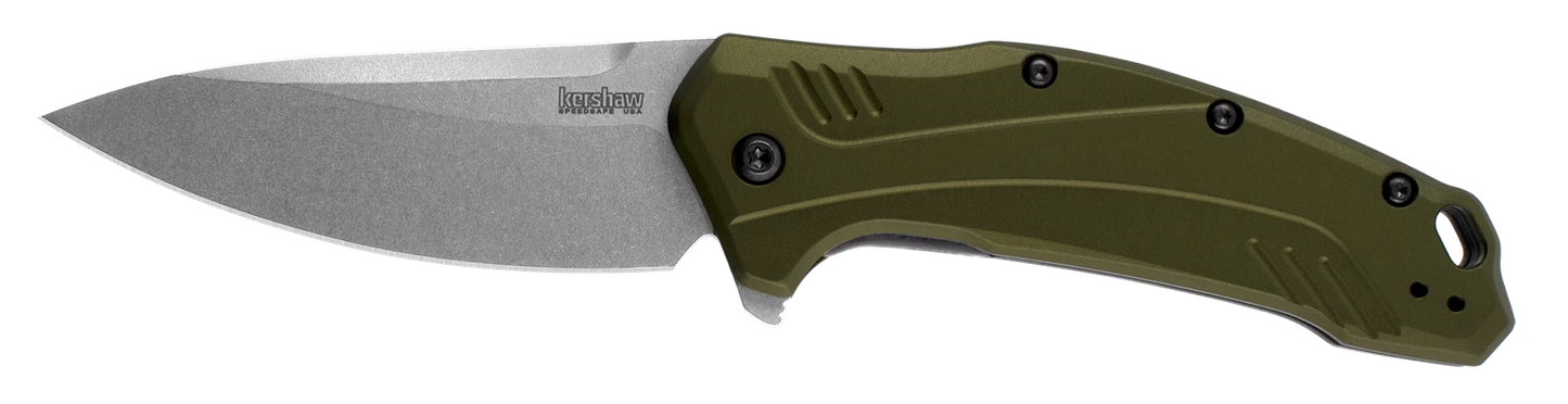 Kershaw Knives Link Liner Lock Olive Green Anodized Aluminum 20CV Steel 1776OLSW