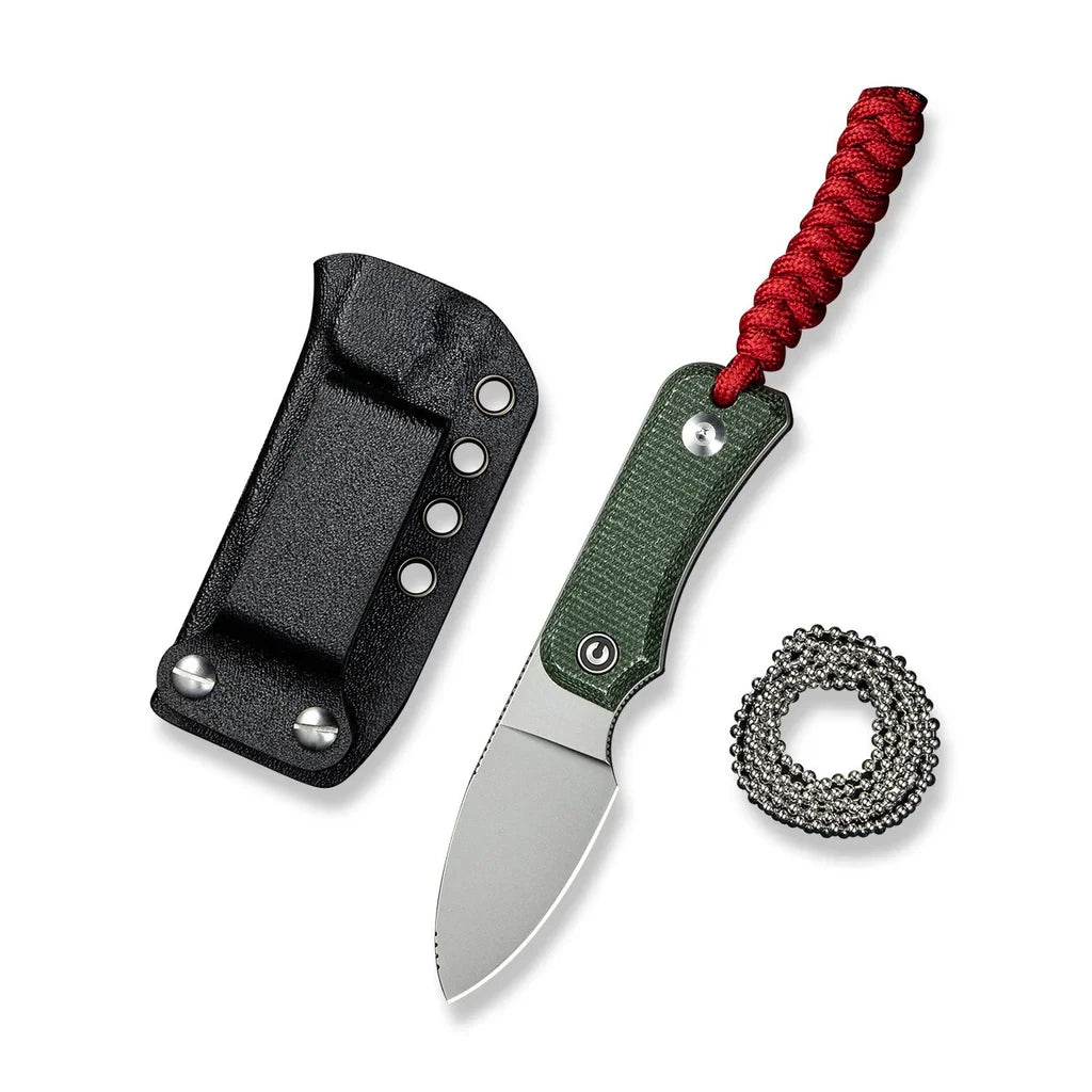 Civivi Knives Baby Banter Fixed Blade C23045-2 Green Micarta Nitro-V Steel Knife