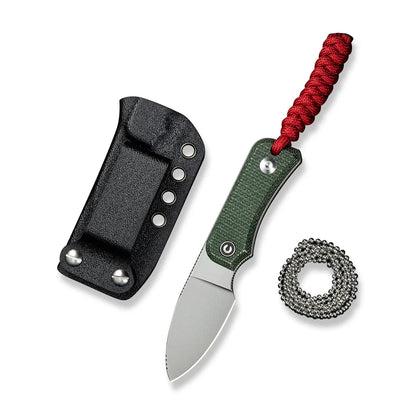 Civivi Knives Baby Banter Fixed Blade C23045-2 Green Micarta Nitro-V Steel Knife