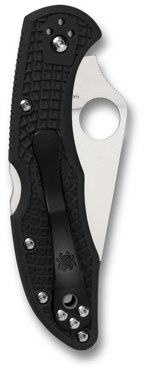Spyderco Delica 4 Black FRN Handle, VG-10 Blade Lockback Pocket Knife
